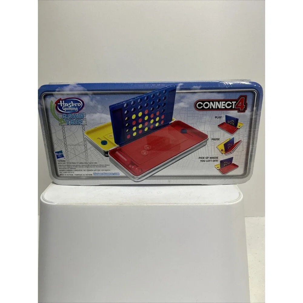 Hasbro Gaming Road Trip Connect 4 Portable Board‎ Game Plastic Carrying Case NEW
